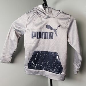 PUMA Kids Silver and Black Hoodie